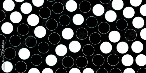 Dark BLUE vector template with circles. Colorful illustration with gradient dots in nature style. Pattern for business ads.