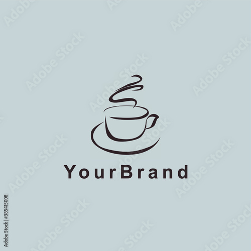 Coffee logo with a simple and elegant design that fits your business and uses the latest Adobe illustrations.