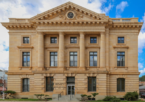Deadwood, South Dakota, USA - March 2017. US Post Office annd Court House building.