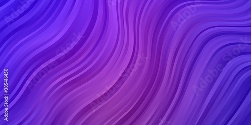 Light Purple vector texture with curves. Illustration in abstract style with gradient curved. Pattern for booklets, leaflets.