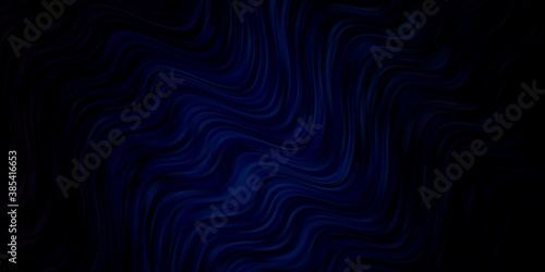 Dark BLUE vector background with lines. Abstract gradient illustration with wry lines. Smart design for your promotions.