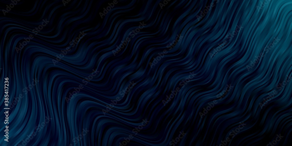 Dark BLUE vector texture with curves. Illustration in abstract style with gradient curved. Pattern for busines booklets, leaflets