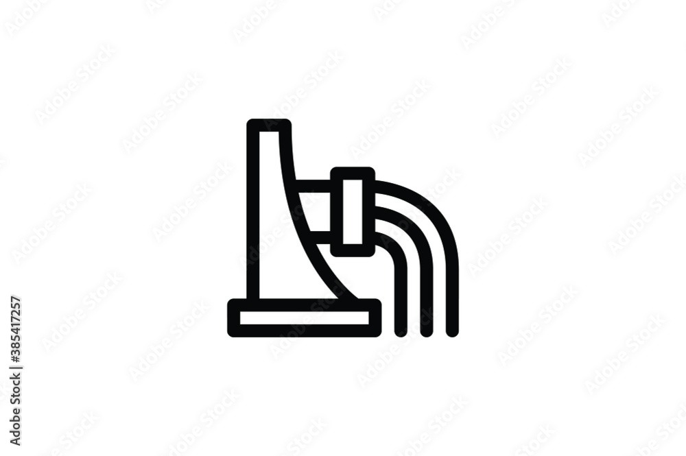 Energy Outline Icon - Dam Pipe Energy Outline Icon - Dam Pipe