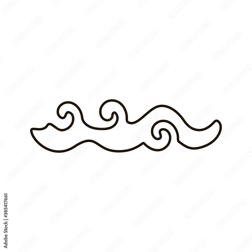 chinese cloud sky line style icon chinese cloud sky line style icon