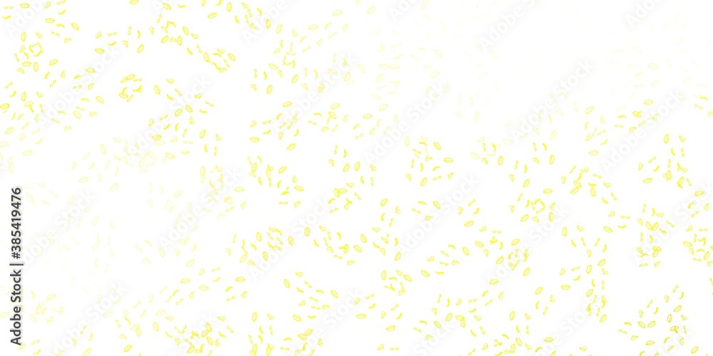 Light Yellow vector pattern with feminism elements.