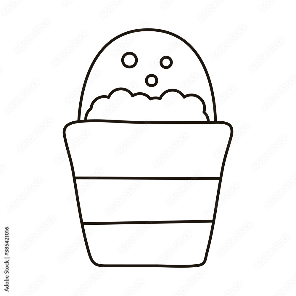 housekeeping plastic bucket flat style icon housekeeping plastic bucket flat style icon