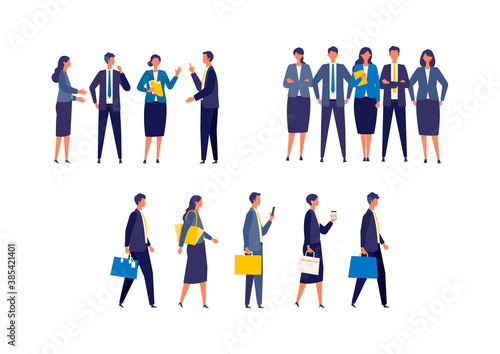 Businessman character design in different poses.