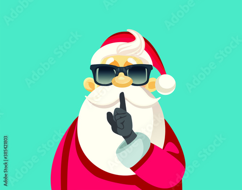 Secret Santa Ready For Christmas Party Vector Illustration