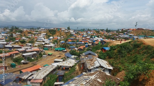 Obraz na plátne Hut of Refugee at Kutupalong of Cox's Bazar