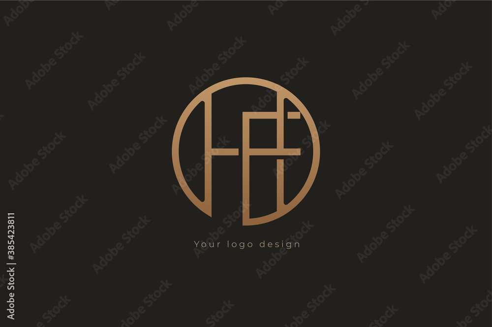 Abstract initial letter H and F logo, usable for branding and business logos, Flat Logo Design Template, vector illustration Abstract initial letter H and F logo, usable for branding and business logos, Flat Logo Design Template, vector illustration