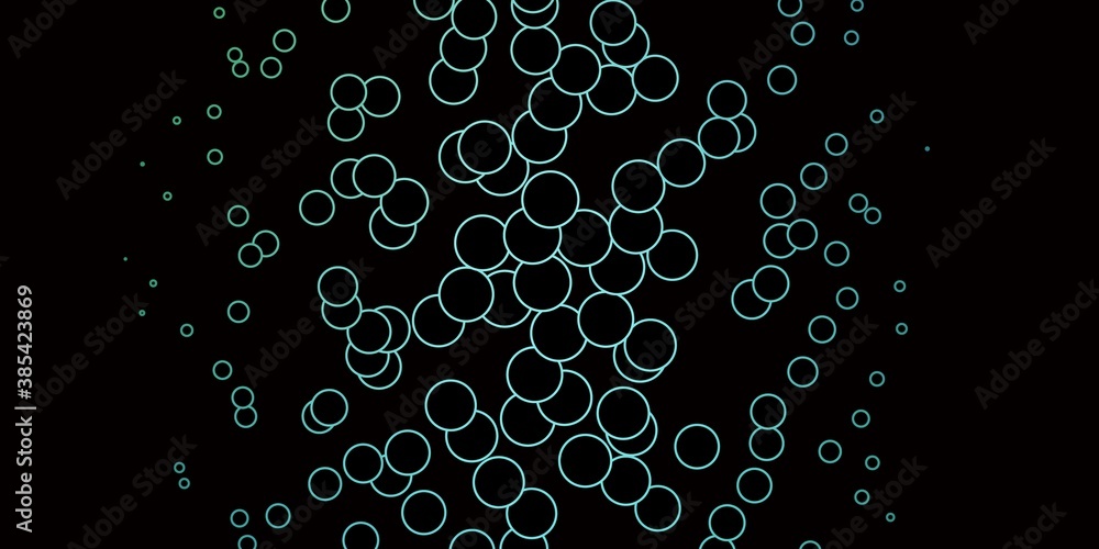 Dark Blue, Green vector texture with circles. Abstract colorful disks on simple gradient background. Pattern for websites, landing pages.