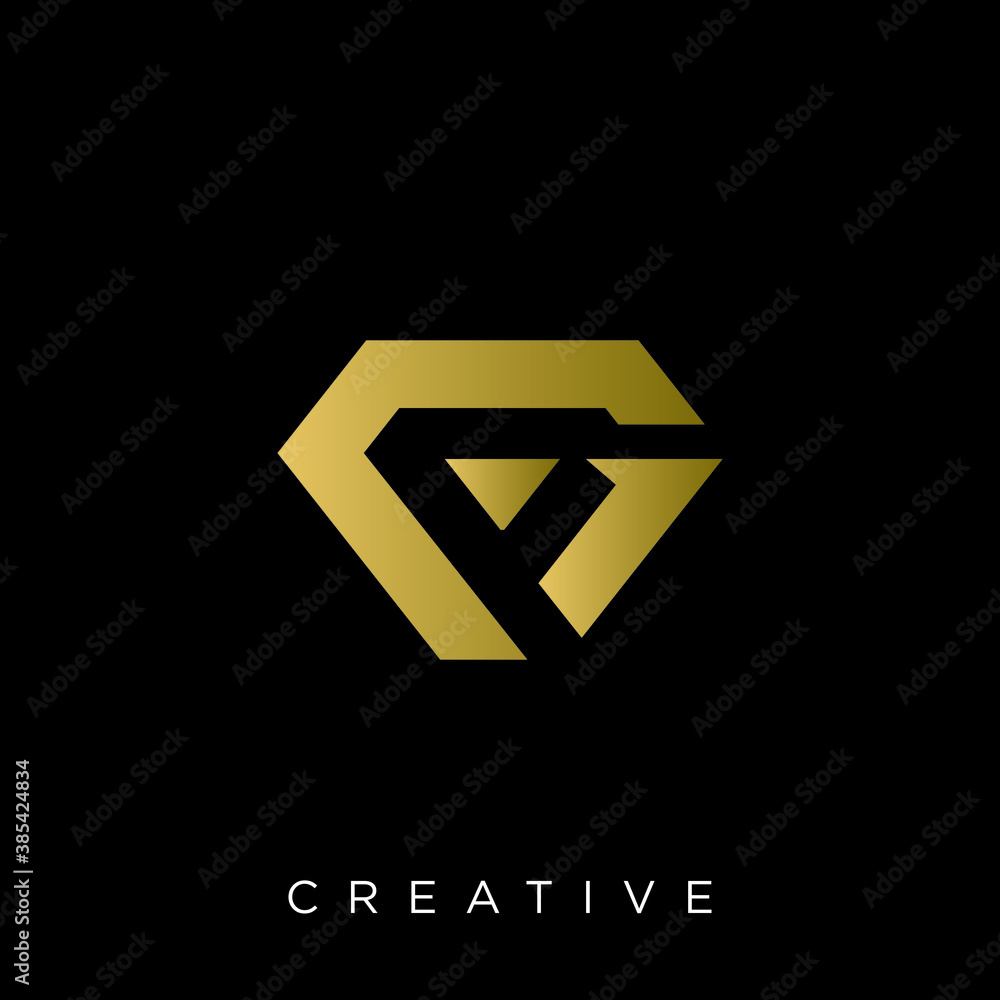 gp diamond logo illustration design vector gp diamond logo illustration design vector