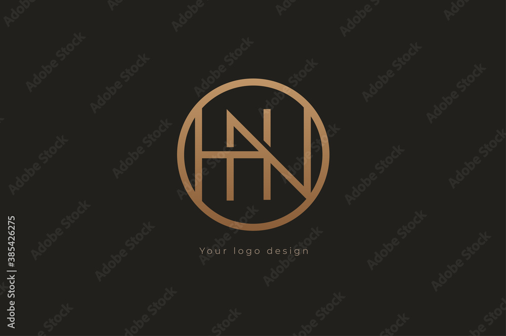 Abstract initial letter H and N logo, usable for branding and business logos, Flat Logo Design Template, vector illustration Abstract initial letter H and N logo, usable for branding and business logos, Flat Logo Design Template, vector illustration