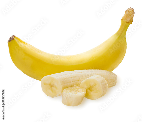 bananas on a white isolated background
