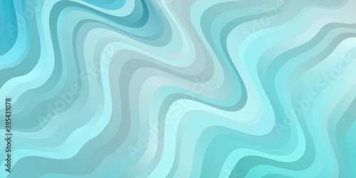 Light Blue  Green vector backdrop with curves. Colorful abstract illustration with gradient curves. Design for your business promotion.
