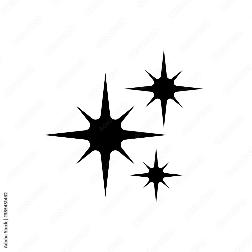 shine icon illustratio on white background shine icon illustratio on white background