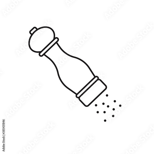 vector illustration of pepper mill isolated icon.