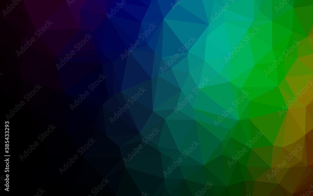 Obraz premium Dark Multicolor, Rainbow vector abstract polygonal texture.