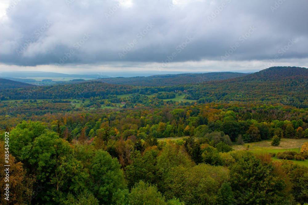 Herbstliche Landschaft mit Weitblick Landschaftsidyll Herbstfarben