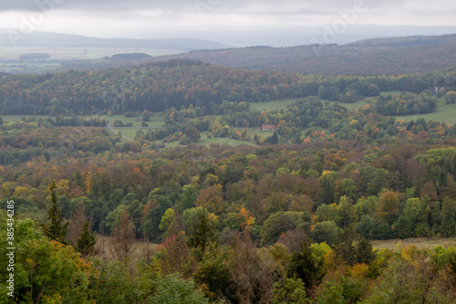 Herbstliche Landschaft mit Weitblick Landschaftsidyll Herbstfarben