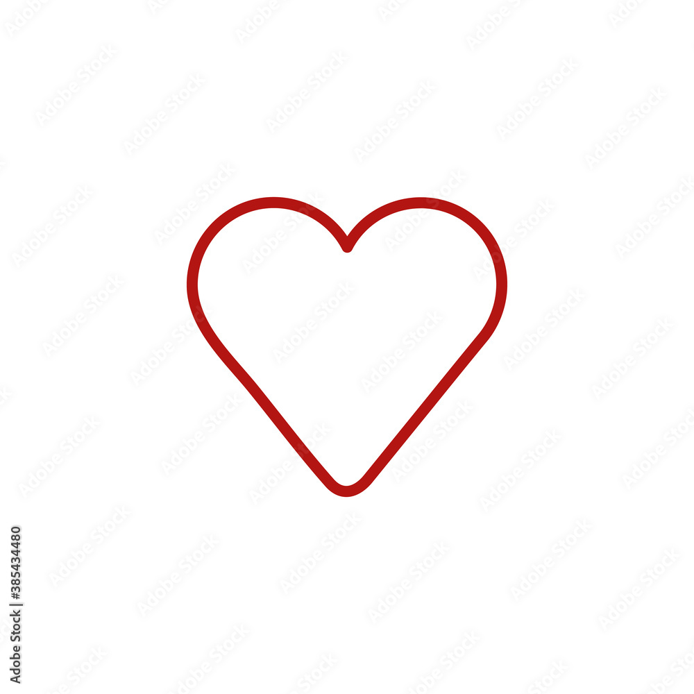 linear Heart shape icon. love symbol. Stock vector illustration isolated on white background.