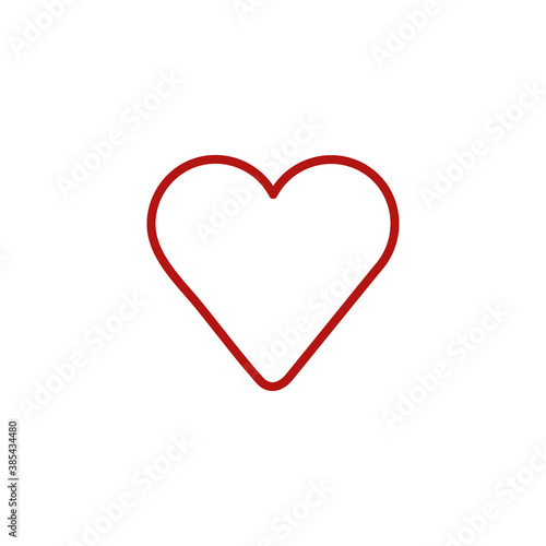 linear Heart shape icon. lo...