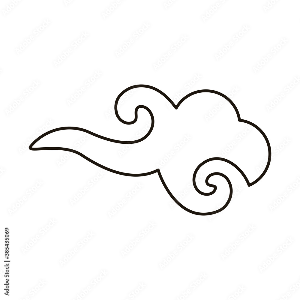 chinese cloud sky line style icon chinese cloud sky line style icon