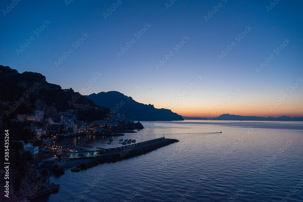 Sunrise in the bay of Amalfi Sunrise in the bay of Amalfi