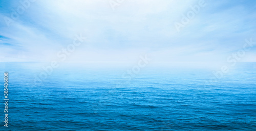 blue ocean waves with blue sky open light
