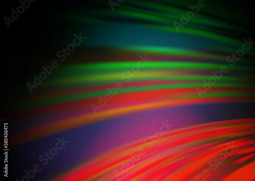 Dark Green  Red vector abstract background.