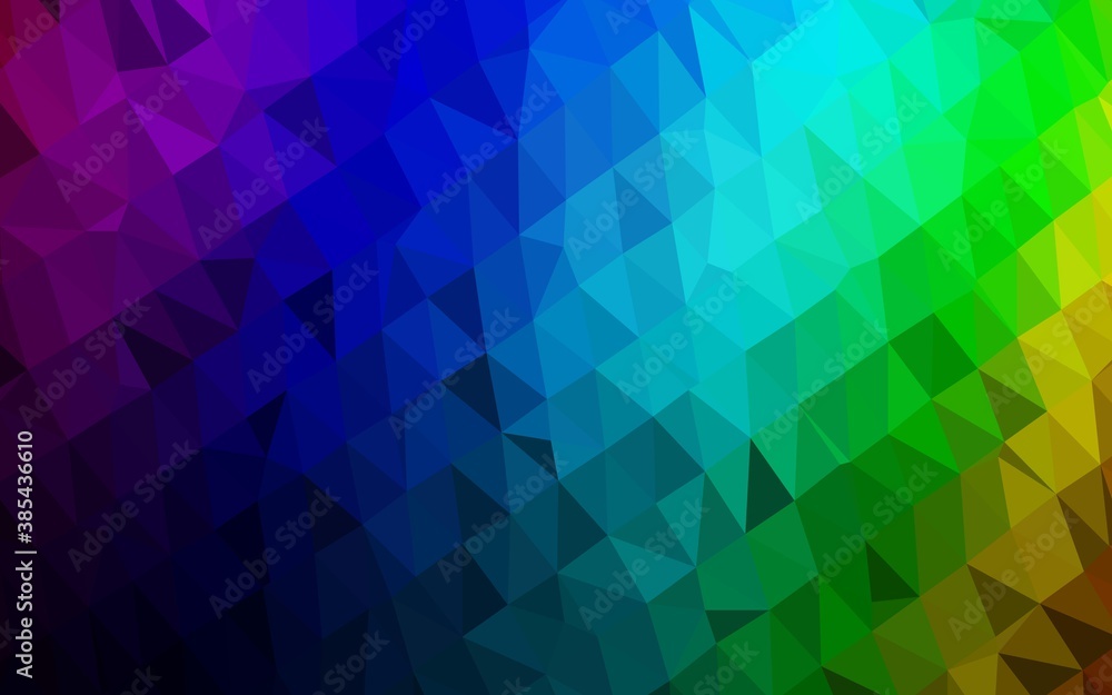 Obraz premium Dark Multicolor, Rainbow vector polygonal template.