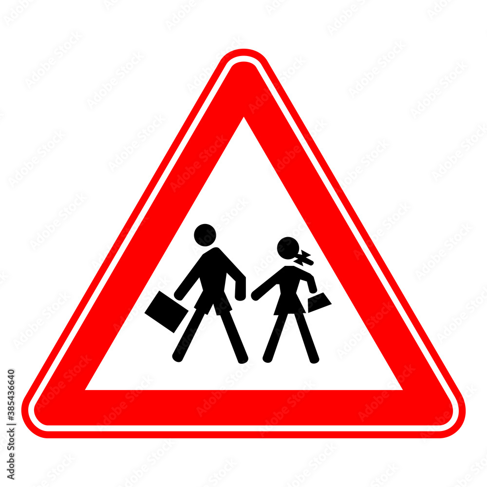 Traffic, road sign. school crossings
Traffic, road sign. school crossings