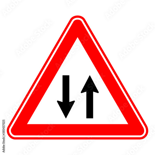Traffic, road sign. two-way traffic sign Free Download Traffic, road sign. two-way traffic sign - GFXLoad