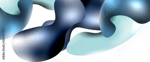 Bubbles abstract background. Liquid splashes on white vector template