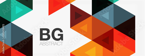 Mosaic triangle pattern abstract background for cover, banner, flyer and poster and other template