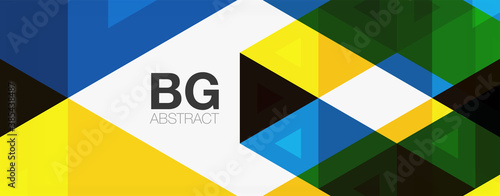 Mosaic triangle pattern abstract background for cover, banner, flyer and poster and other template