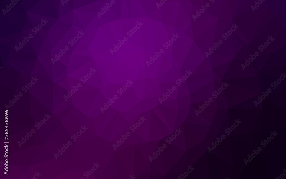 Obraz premium Dark Purple vector polygonal pattern.