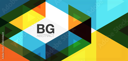 Mosaic triangle pattern abstract background for cover, banner, flyer and poster and other template