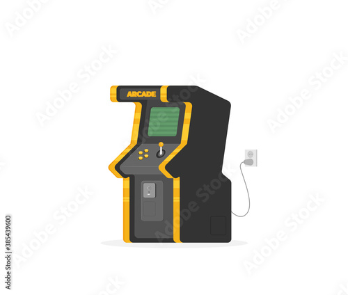 Retro arcade machine. Flat style vector illustration.