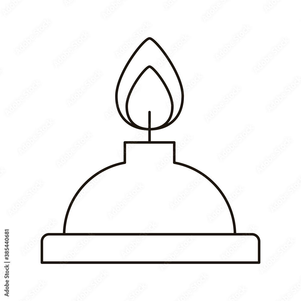 Obraz premium laboratory burner tool line style icon
