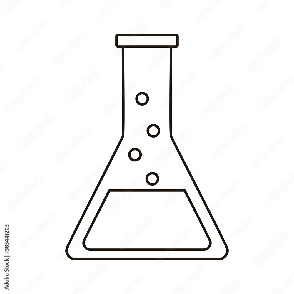 medical tube test flask laboratory line style icon medical tube test flask laboratory line style icon