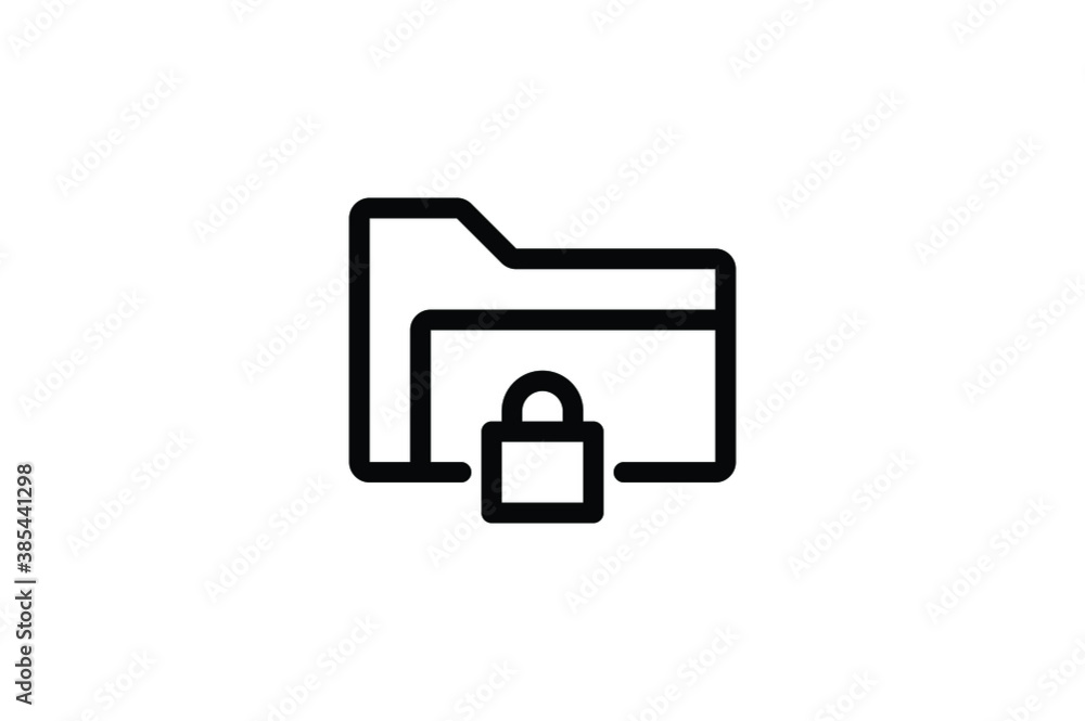 Antivirus Outline Icon - Folder Locked Antivirus Outline Icon - Folder Locked