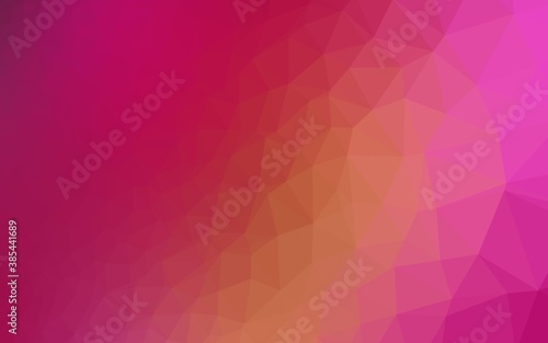 Dark Pink, Yellow vector abstract mosaic pattern.