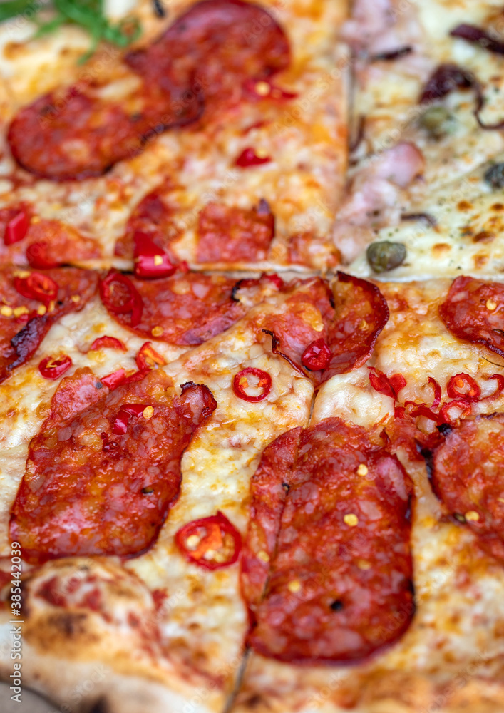 Homemade Pizza. A wonderful mix of flavors and colors. Homemade Pizza. A wonderful mix of flavors and colors.