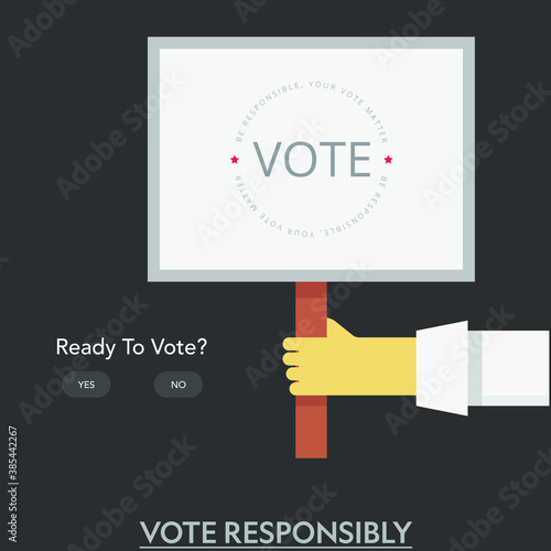 Voting Icon Design.Voting Concept.Remember to vote.