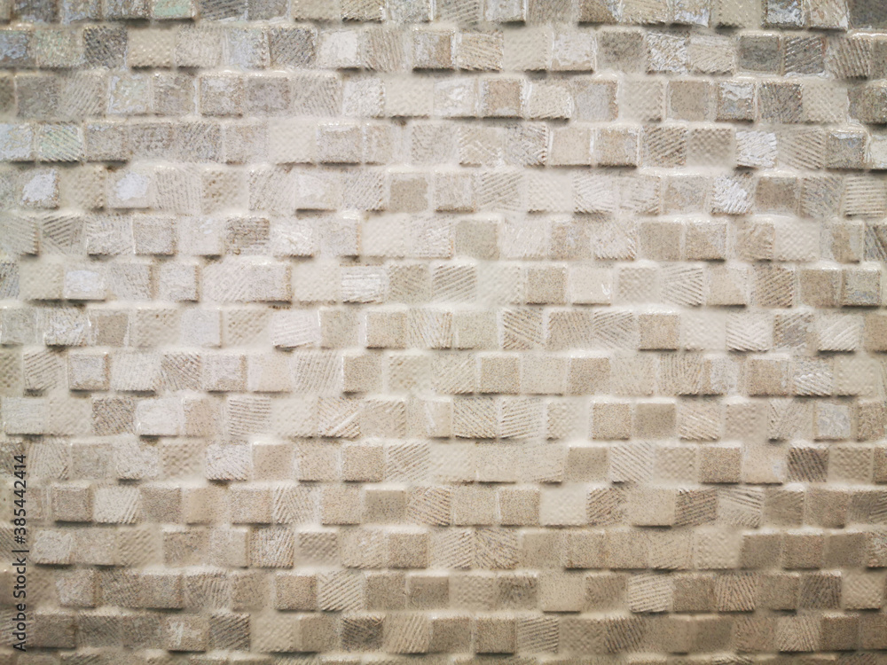 Fototapeta premium old white brick wall texture