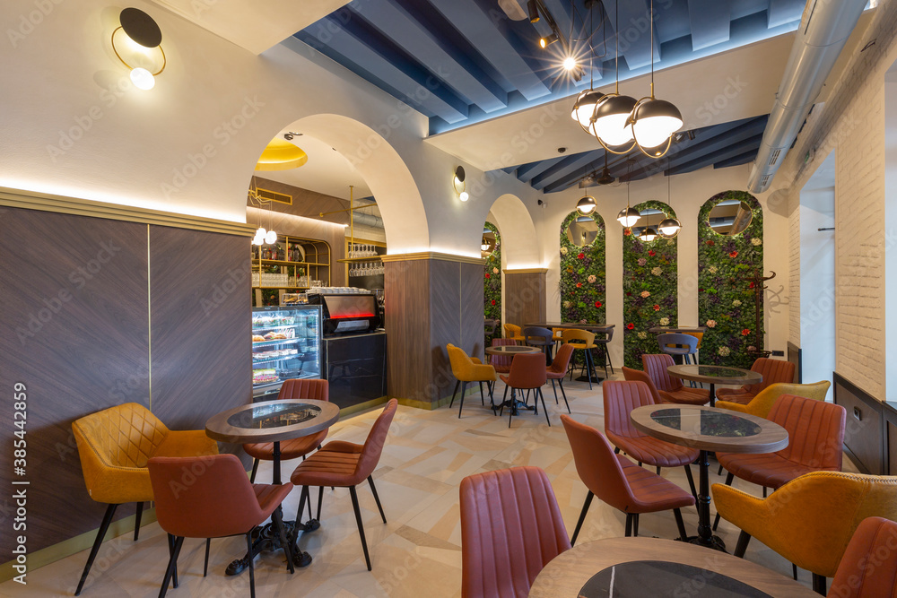 Fototapeta premium Interior of a pastry shop