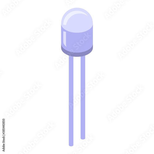 Diode bright icon. Isometric of diode bright vector icon for web design isolated on white background