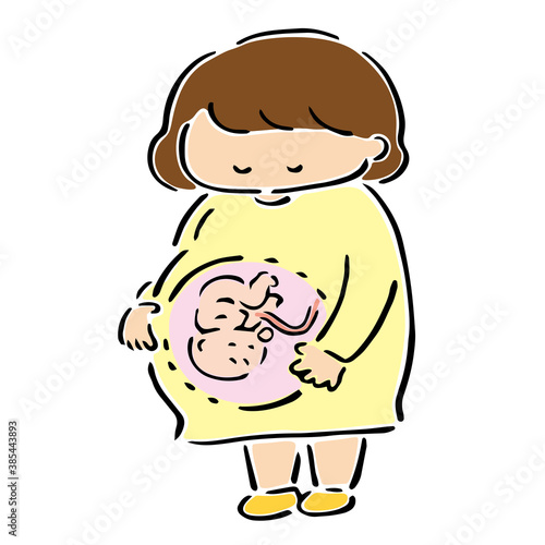 妊婦さんとおなかの赤ちゃん
