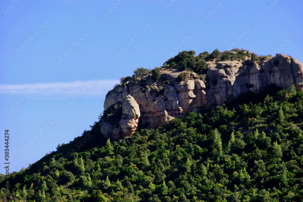 detalle de la Sierra de Montserrat en Barcelona, España